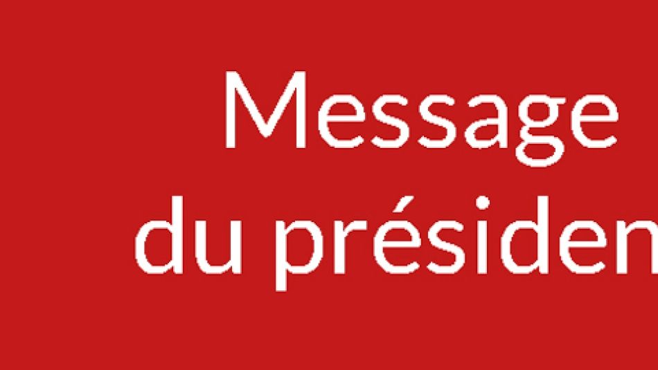 Message du président avec une photo de Jerry Dias